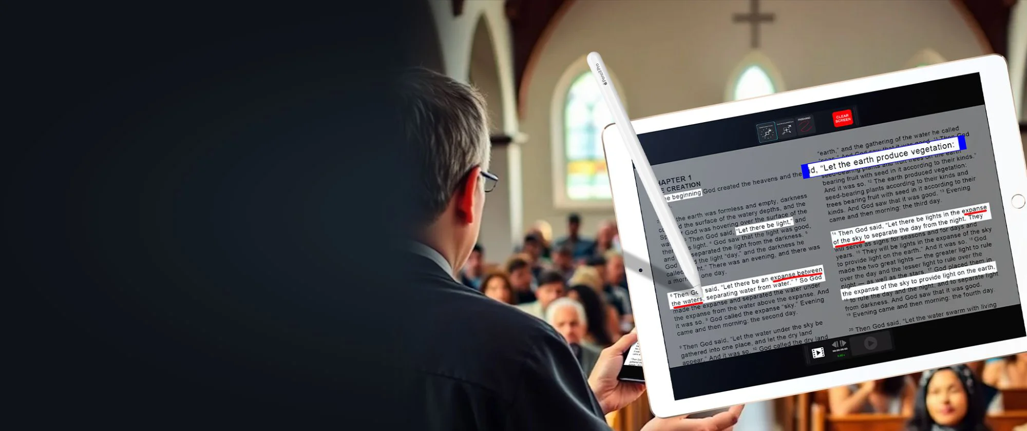 Coach using Telestrator app