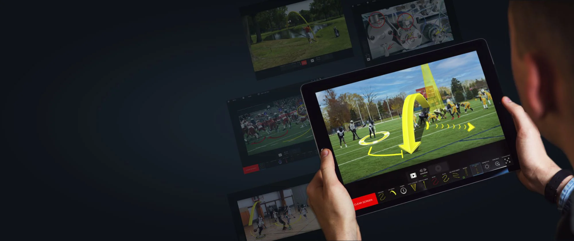 Coach using Telestrator app