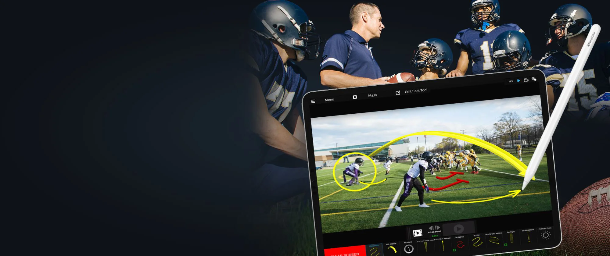 Coach using Telestrator app